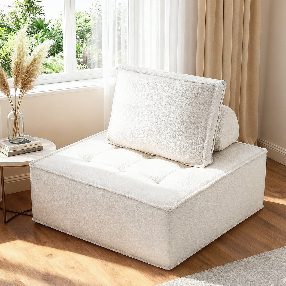 TWSC Floor Sofa Lounge Chair with Pillow