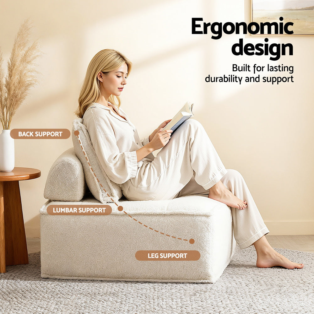 TWSC Floor Sofa Lounge Chair with Pillow