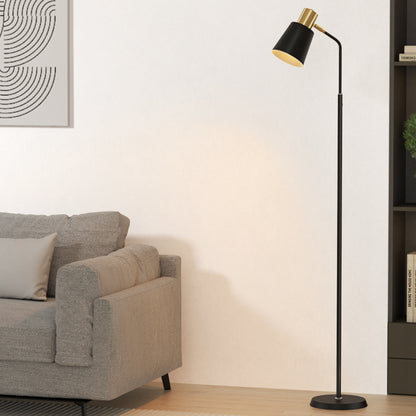 Floor Lamp – LED Task Light, Black Metal & Plastic