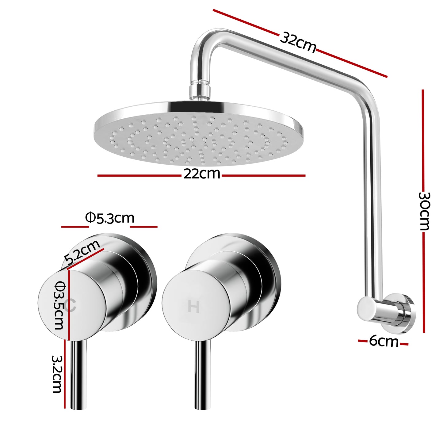 Rain Overhead Swivel Shower Head – 9" Silver Brass Design