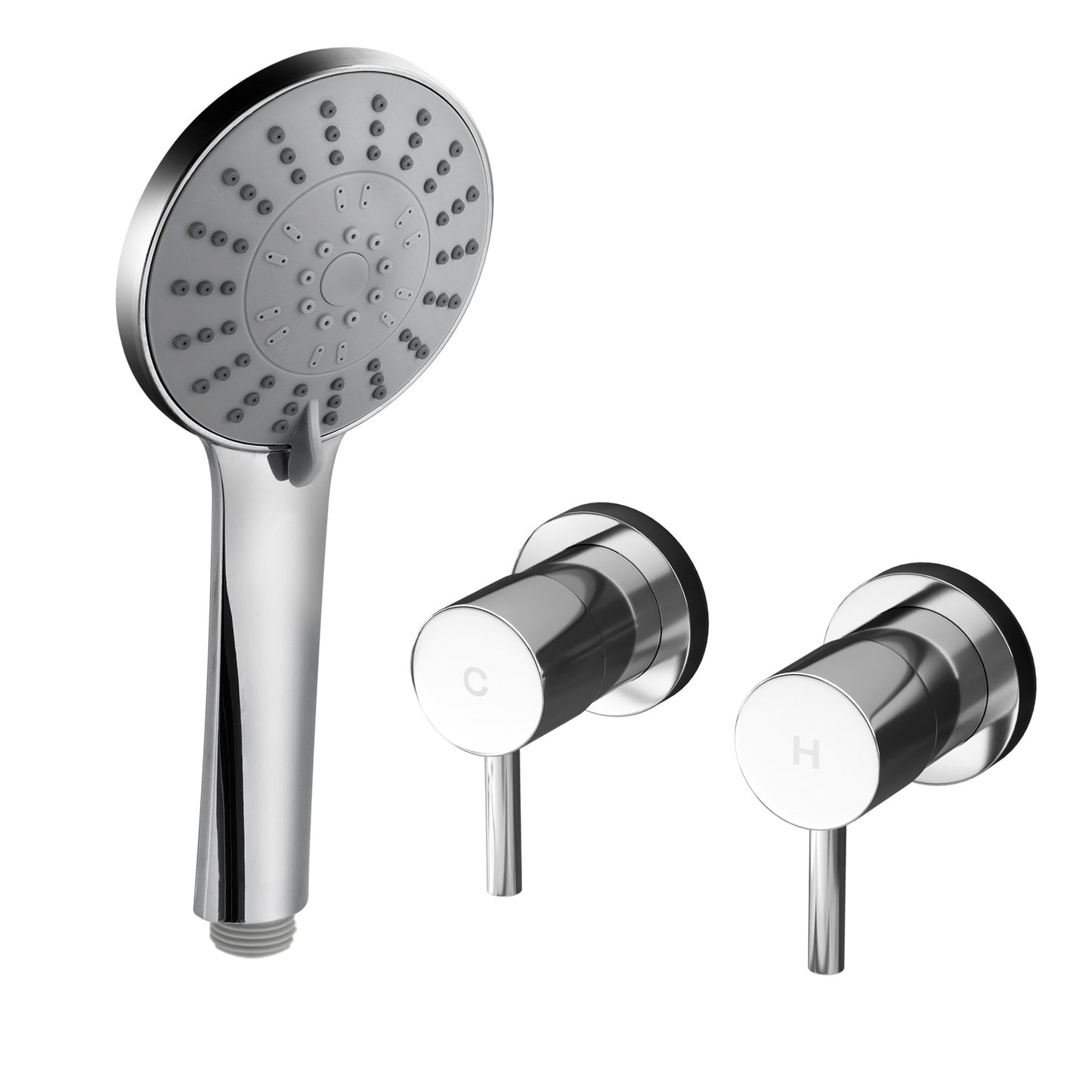 Handheld Shower Head – 4.5" Round, Chrome Finish, Water-Saving Filter