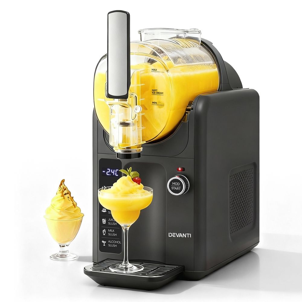 5in1 Slushie and Ice Cream Maker – 2L Capacity, Grey