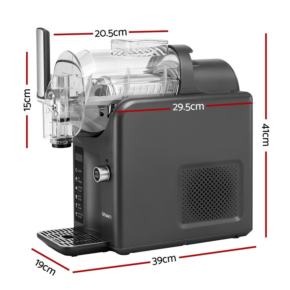 5in1 Slushie and Ice Cream Maker – 2L Capacity, Grey
