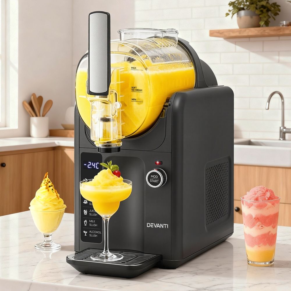 5in1 Slushie and Ice Cream Maker – 2L Capacity, Grey