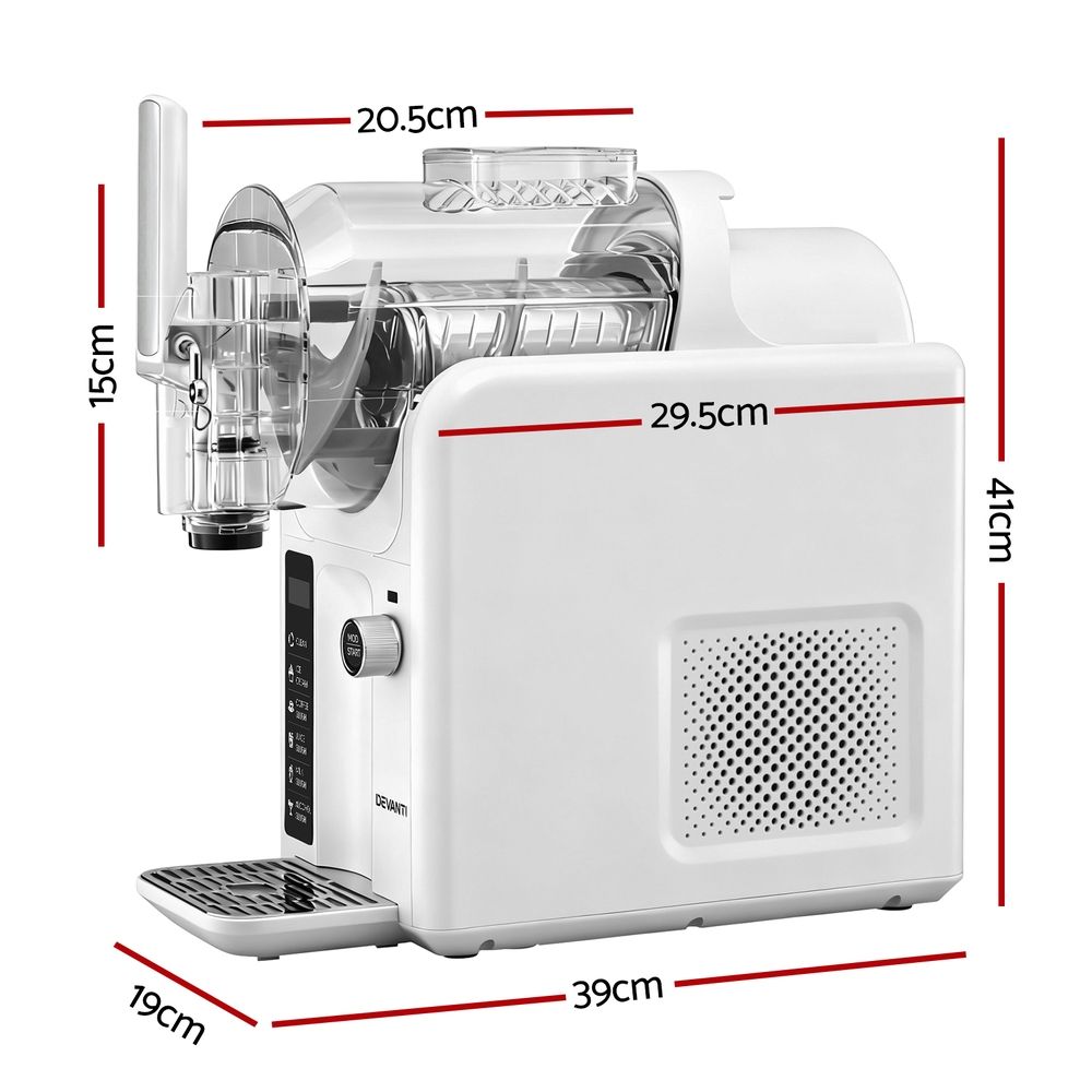 5in1 Slushie and Ice Cream Maker – 2L Capacity, White