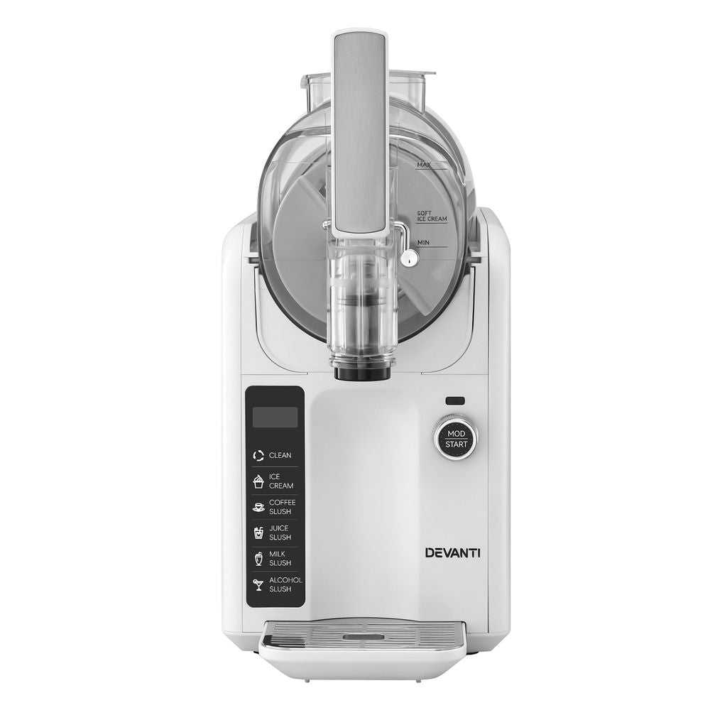 5in1 Slushie and Ice Cream Maker – 2L Capacity, White