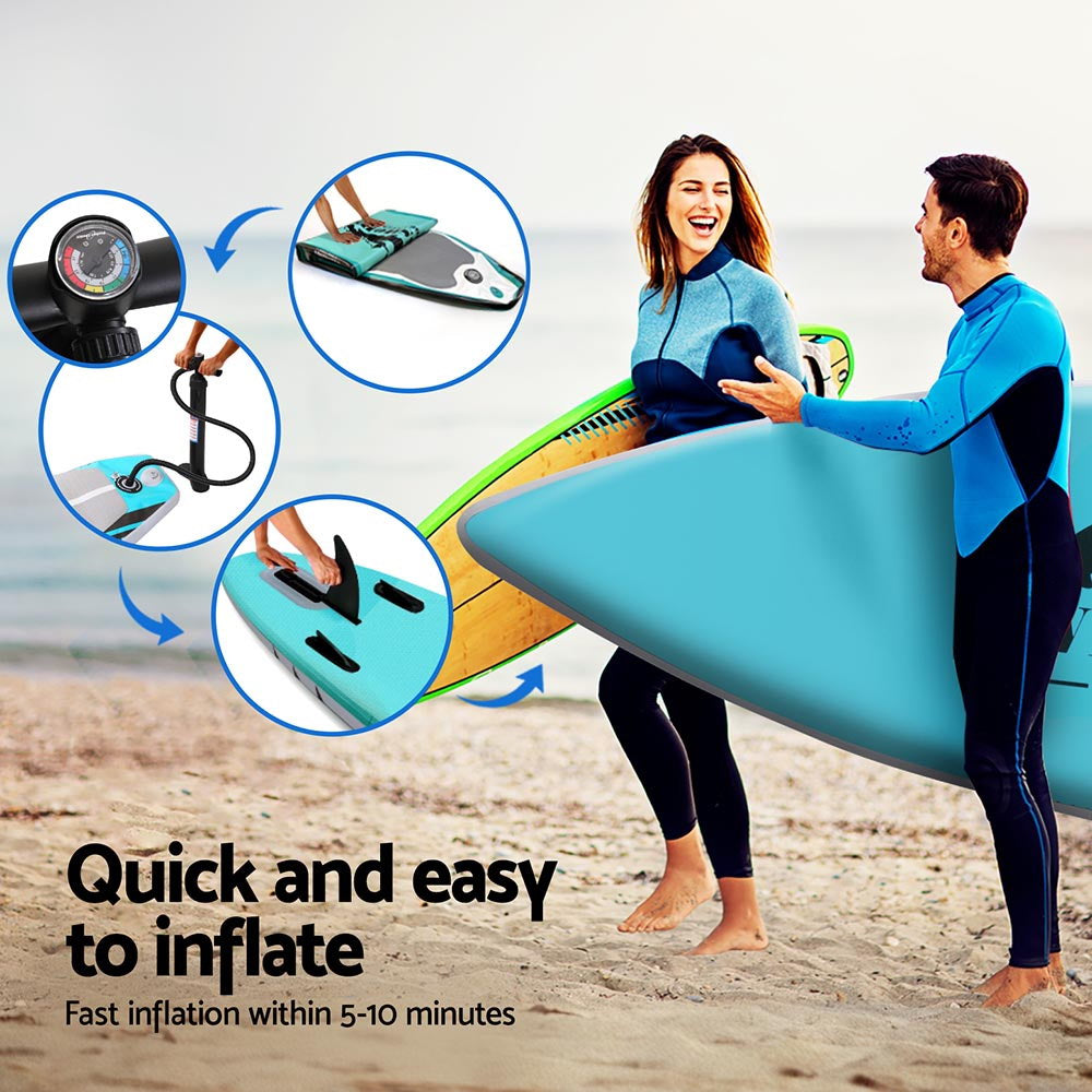 Weisshorn Stand Up Paddle Board – Inflatable, 10.5ft, Green