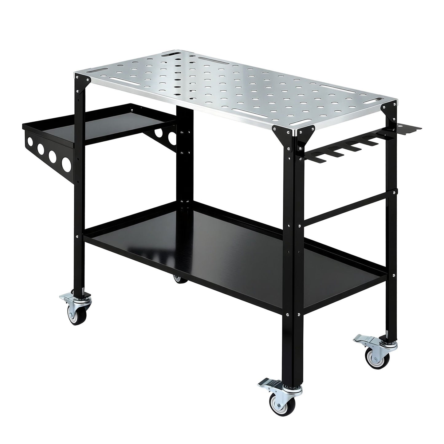 Welding Table Cart – Mobile Workstation with Tool Storage, 130kg Capacity