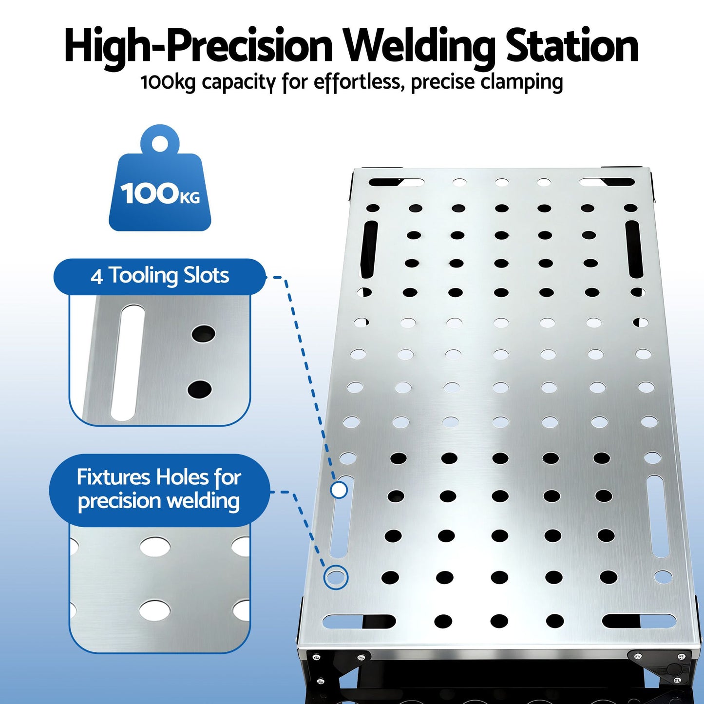 Welding Table Cart – Mobile Workstation with Tool Storage, 130kg Capacity
