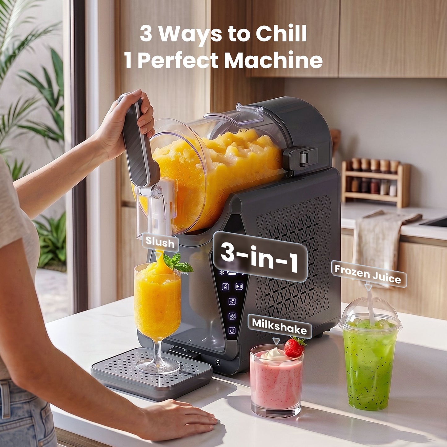 Norda Slushie Machine – 1.3L Compressor Cooling, Touchscreen Control