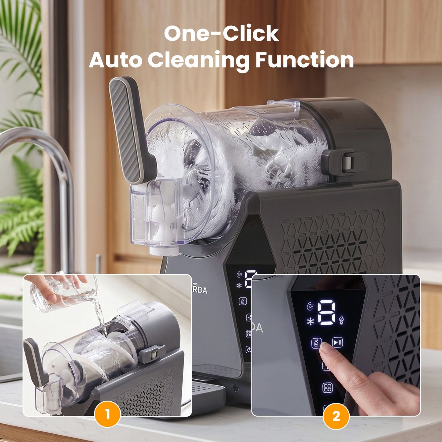 Norda Slushie Machine – 1.3L Compressor Cooling, Touchscreen Control