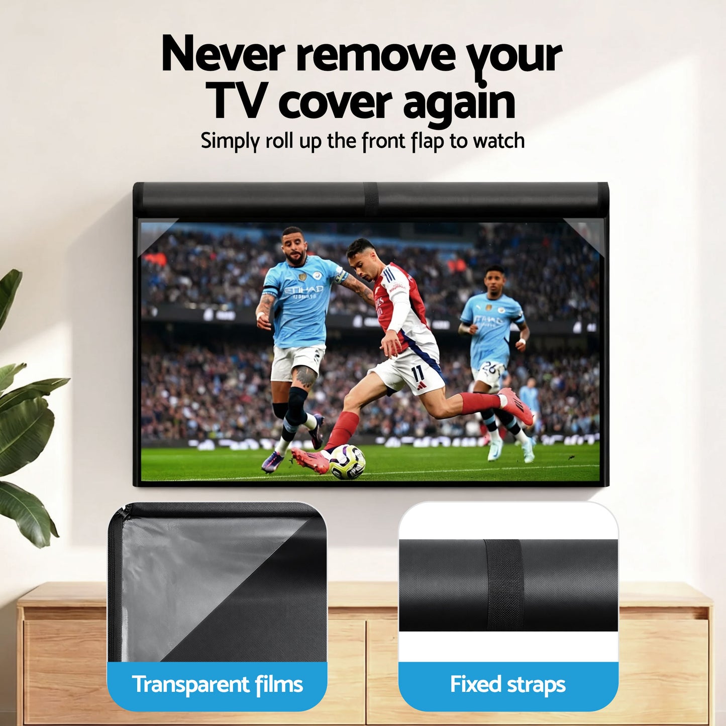 TV Cover – Waterproof Outdoor Protector for 40-43 Inch TVs, Black PVC Oxford Cloth