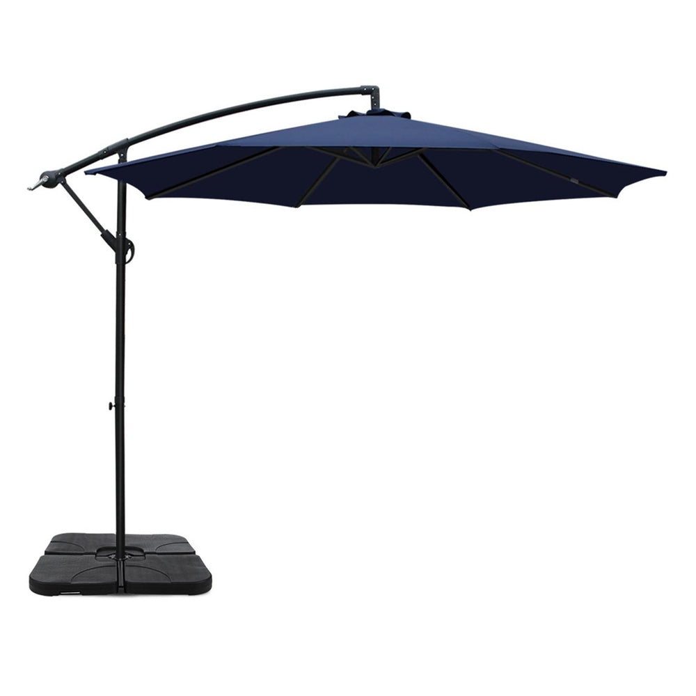 Instahut 3m Umbrella w/Base Outdoor Cantilever Beach Garden Patio Parasol