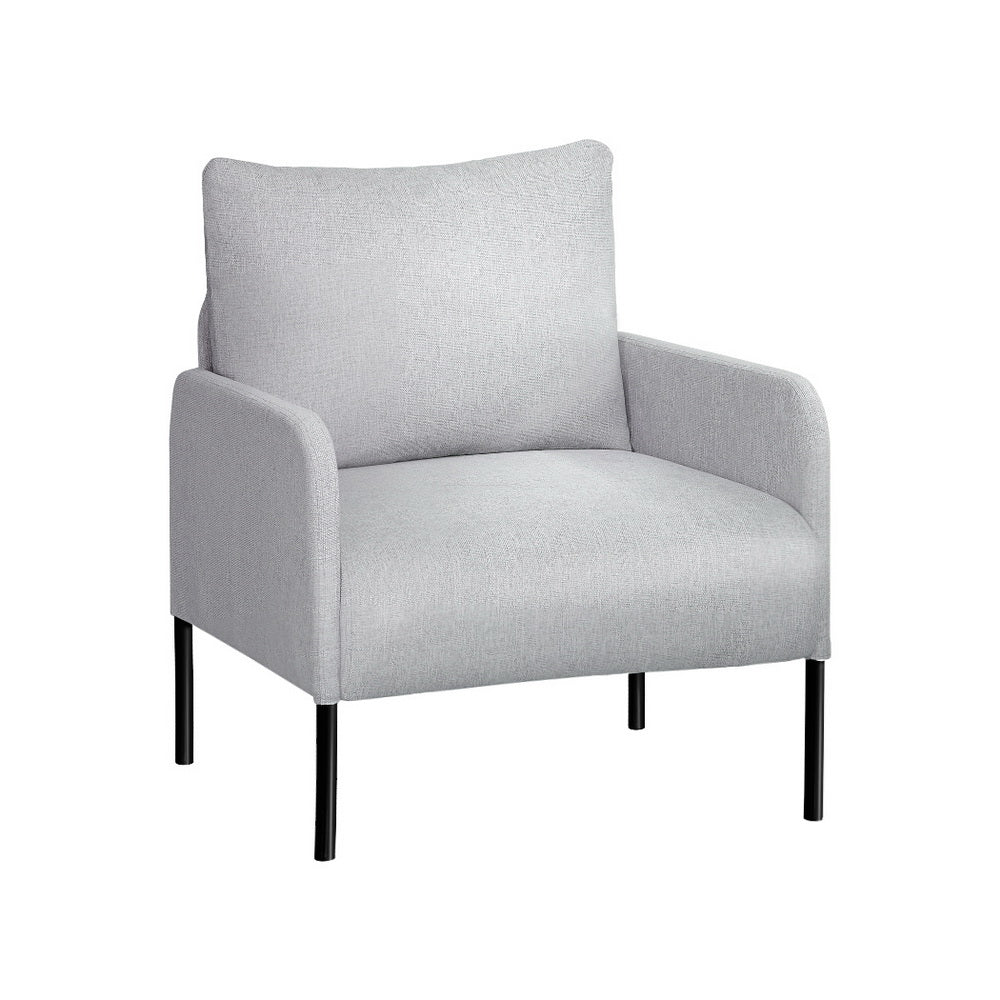 TWSC Armchair Accent Chair Pillow Fabric Grey