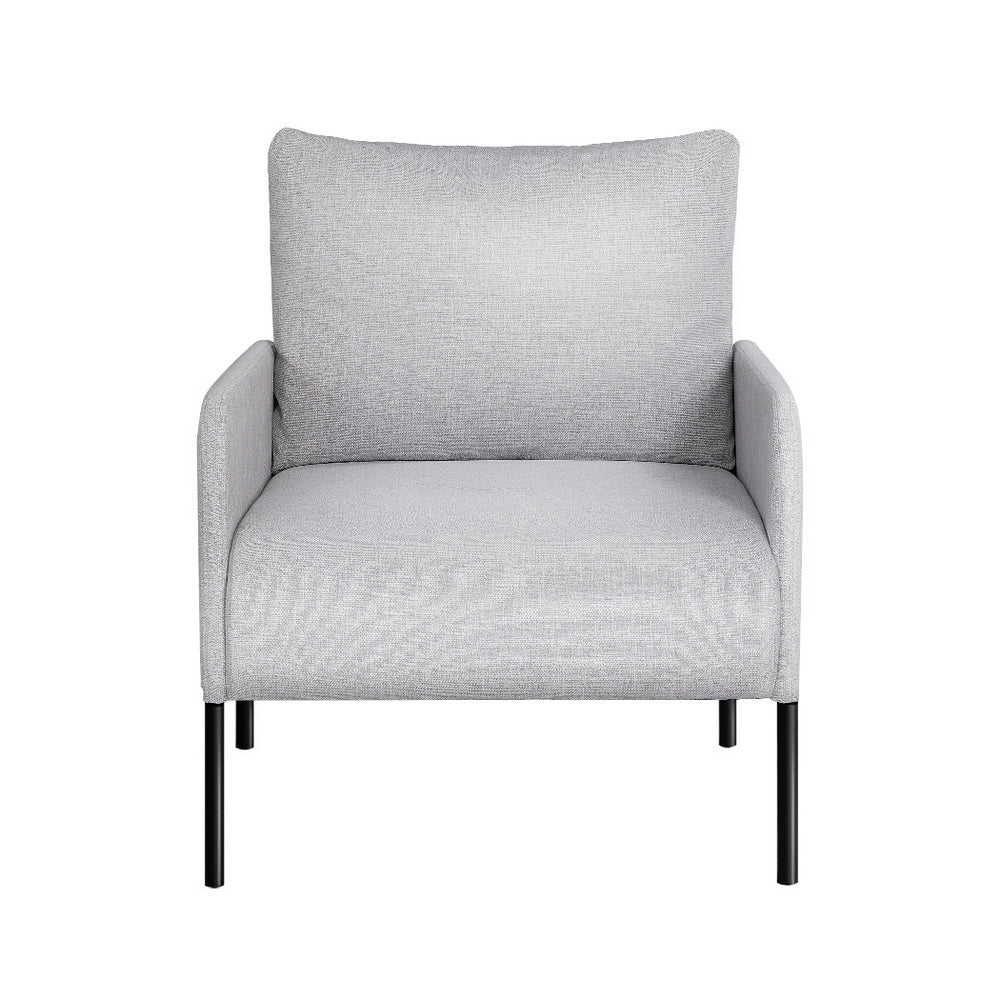 TWSC Armchair Accent Chair Pillow Fabric Grey