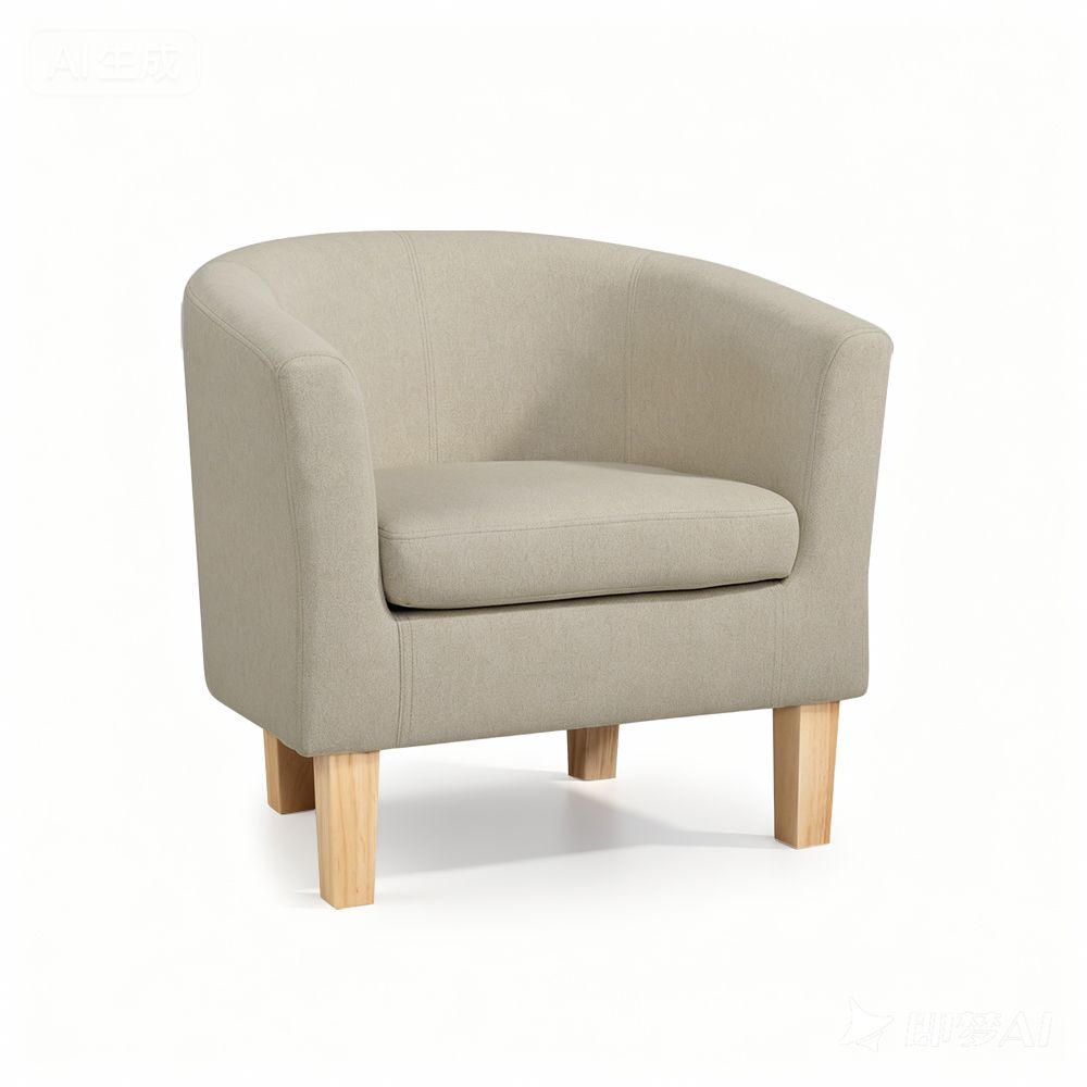 TWSC Armchair Tub Chair Beige Abby
