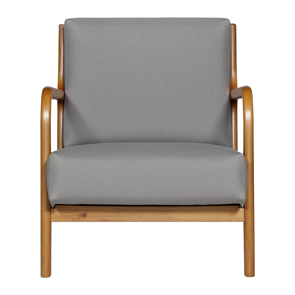 Olive Armchair – Light Grey Fabric Upholstery