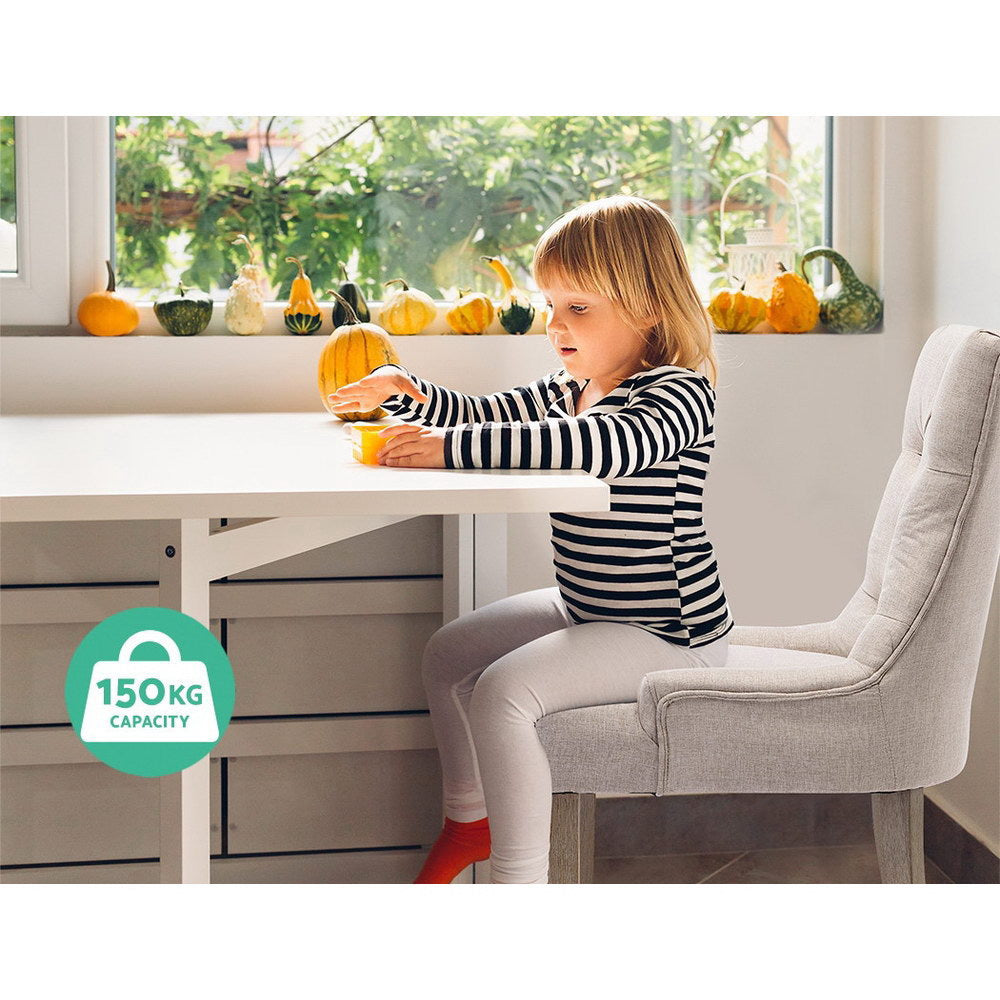 TWSC Dining Chairs Set of 2 Linen French Provincial Beige