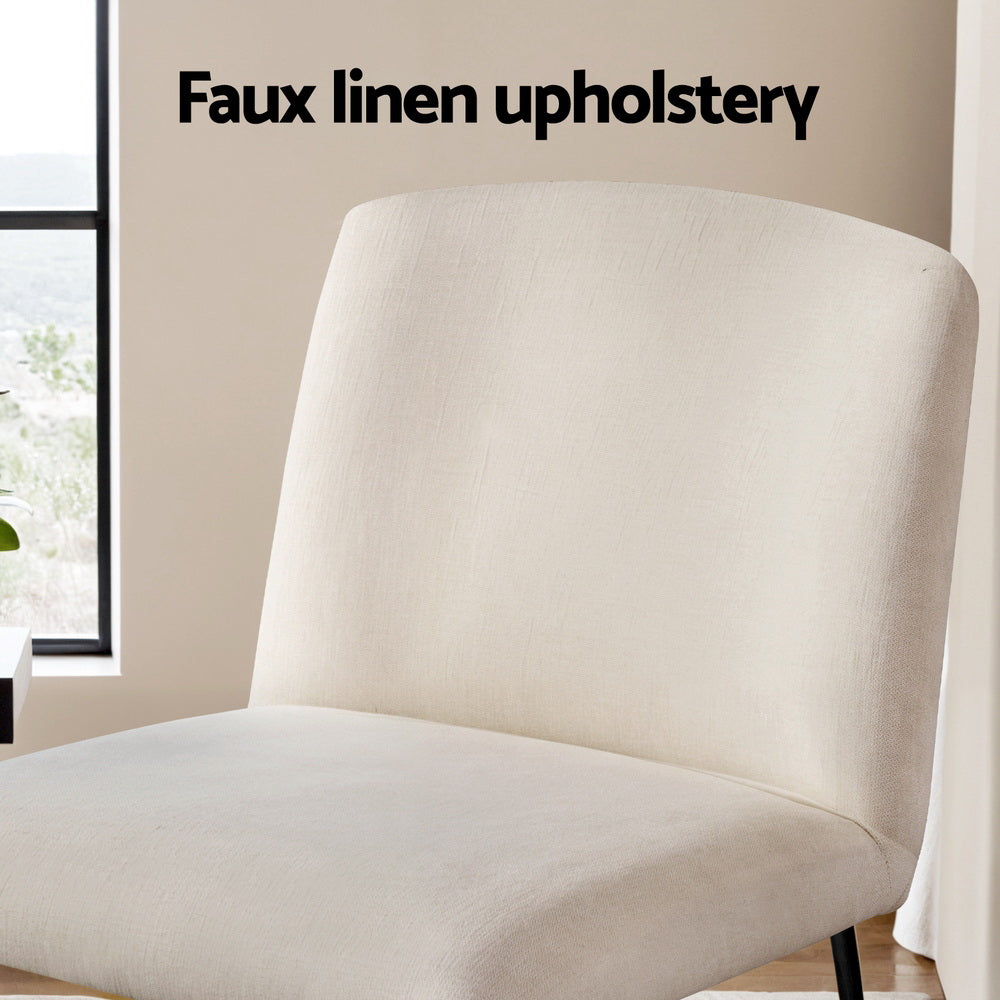 TWSC Accent Chair Armchair Cross Leg Beige