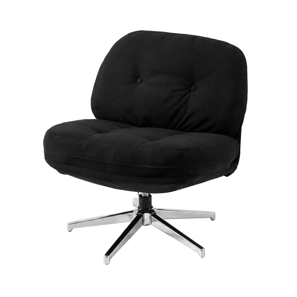 TWSC Swivel Chair Nursing Armchair Lounge Corduroy Steel Star Base Black