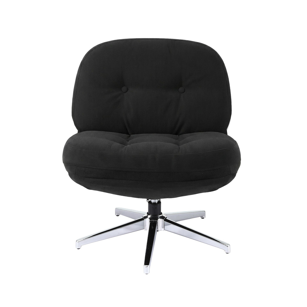 TWSC Swivel Chair Nursing Armchair Lounge Corduroy Steel Star Base Black