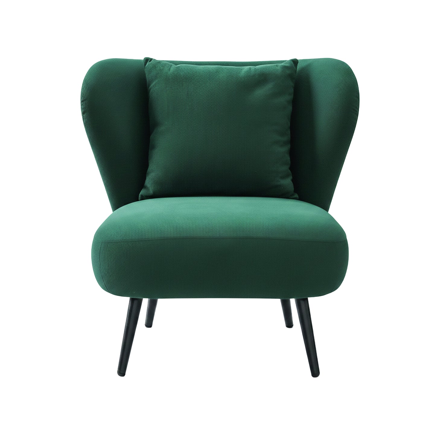 Armchair Accent Chair – Corduroy Velvet, Green