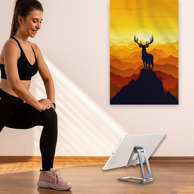 Urbanoki Portable Phone Tablet Stand Dual Folding Desk Travel Cradle Dock