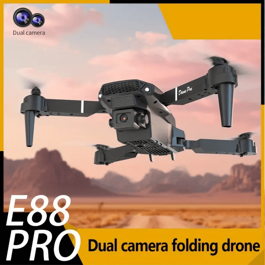 E88 Pro Drone – Gesture Control, Dual HD Cameras, 3-Speed Wind Resistance