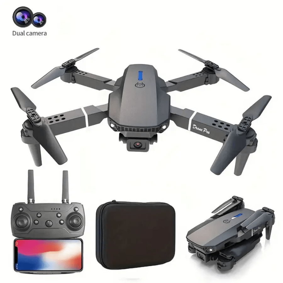 E88 Pro Drone – Gesture Control, Dual HD Cameras, 3-Speed Wind Resistance