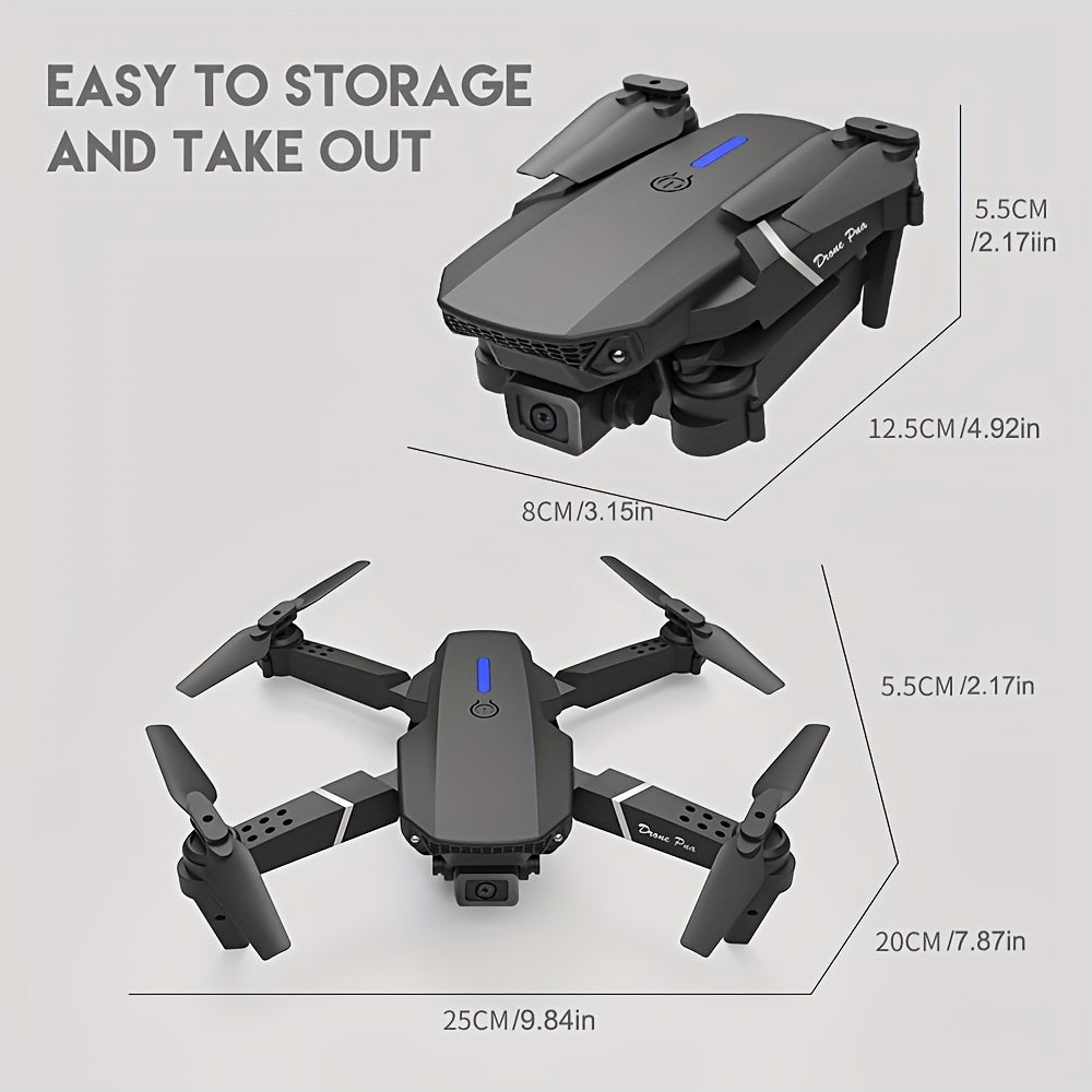 E88 Pro Drone – Gesture Control, Dual HD Cameras, 3-Speed Wind Resistance