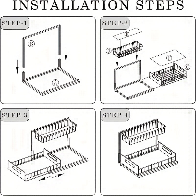 Heavy-Duty Metal Frame Storage Shelf – Honeycomb Grid, Non-Slip Suction Cups, White