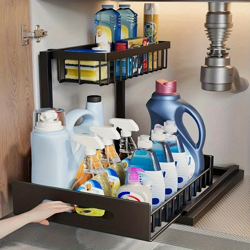 Heavy-Duty Metal Frame Storage Shelf – Honeycomb Grid, Non-Slip Suction Cups, White