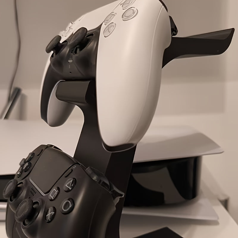 3-in-1 Controller Stand with Headphone Hanger – Black, Non-Charging Organizer for PS5 and Xbox
