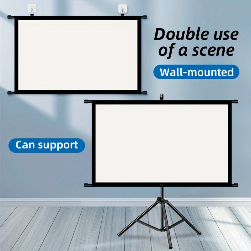 Portable Projection Screen with Tripod Stand – 60in, 16:9 HD Polyester Fabric