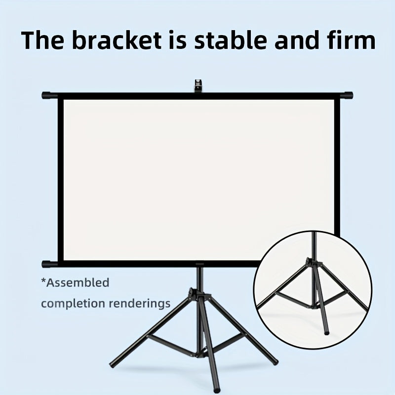 Portable Projection Screen with Tripod Stand – 60in, 16:9 HD Polyester Fabric
