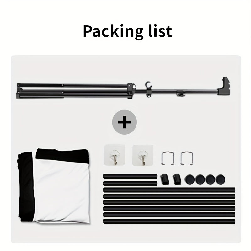 Portable Projection Screen with Tripod Stand – 60in, 16:9 HD Polyester Fabric