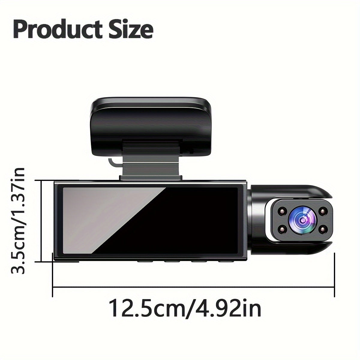Triple Lens Dash Cam – 1080P HD, 32GB Storage, 170° Panoramic Coverage