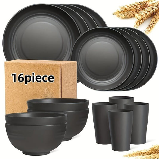 Wheat Straw Dinnerware – Stackable Design, Natural Texture
