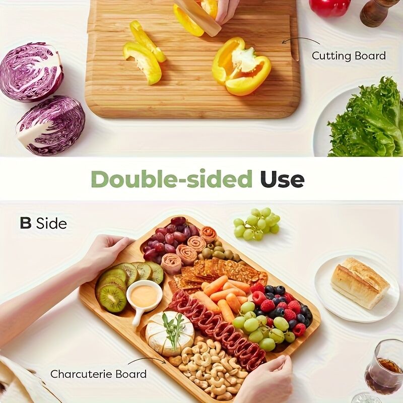 Cheese Tray with Transparent Acrylic Lid – Portable Deli Platter with Snap-On Lid and Cutting Board Back