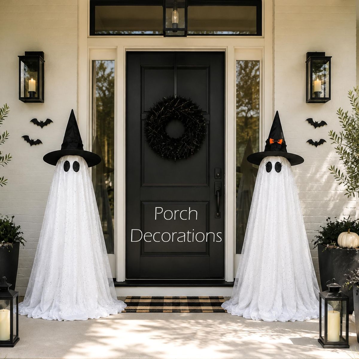 2Packs Halloween Decorations Outdoor,Halloweens Party Decoration Indoor,Spooky Ghost with Remote Control String Lights,Halloween-Ghost Lights for Porches Yards Gardens Lawn