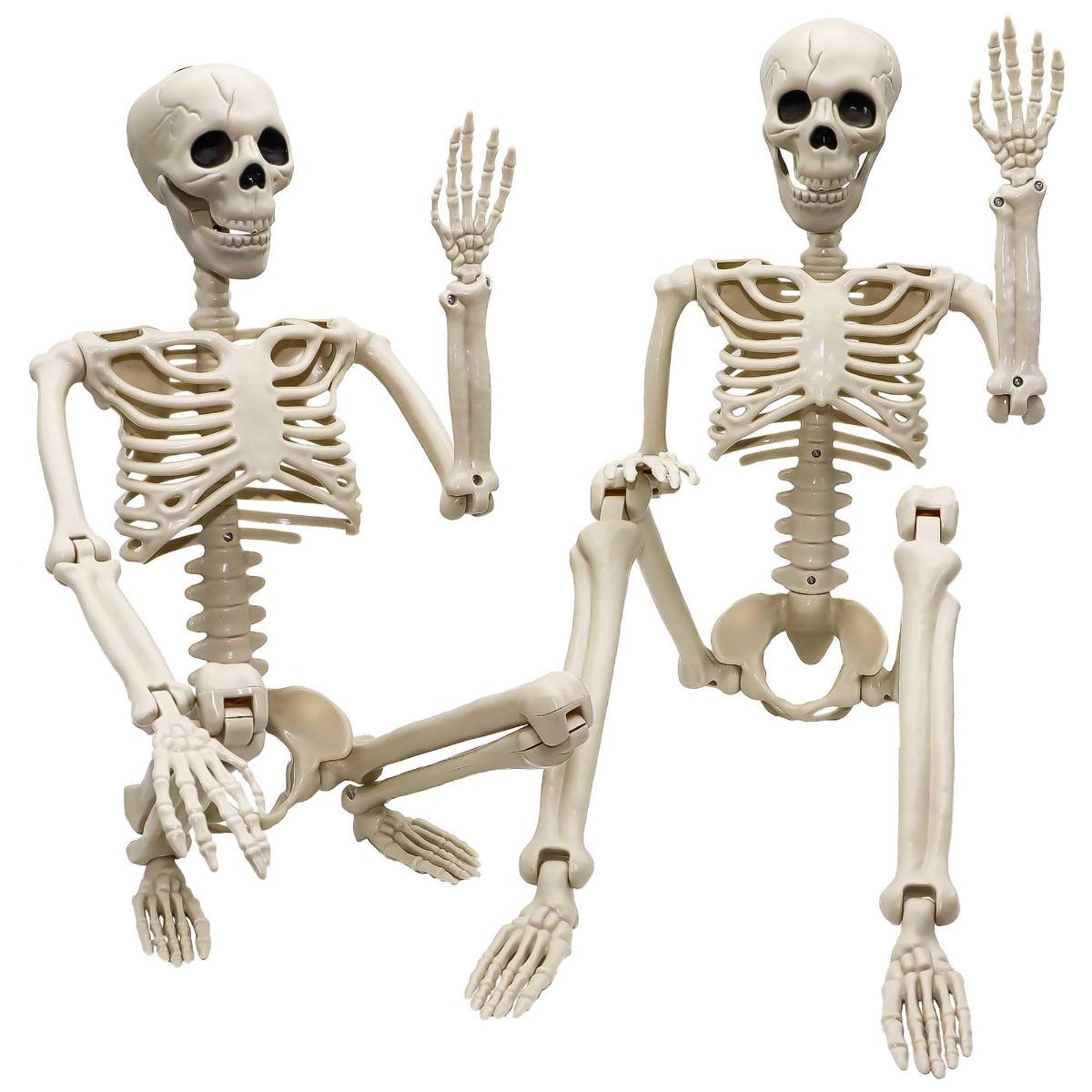 Halloween Skeleton 36-Inch Skeleton Poseable Skeleton Halloween Decorations - White - Size 1 Pcs