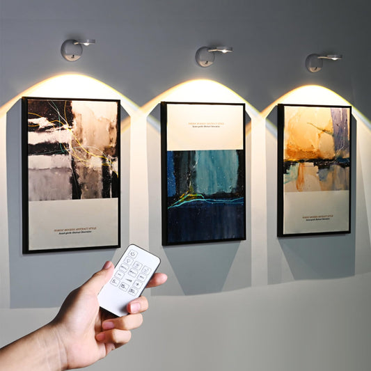 3-Pack Rechargeable LED Wall Spotlight – Wireless Motion Sensor, Dimmable, Adjustable Head, White