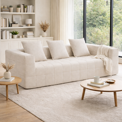 Monda 3 Seater Compressed Sofa – Beige