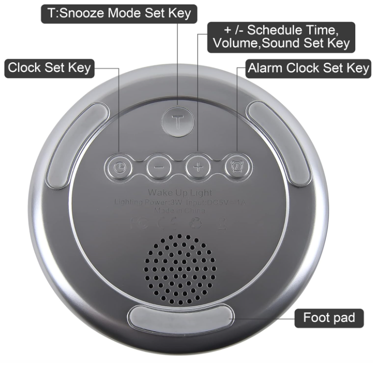 Touch Wake Up Night Light – Sunrise Simulation Alarm Clock with Dimmable Warm White and RGB Ambient Light