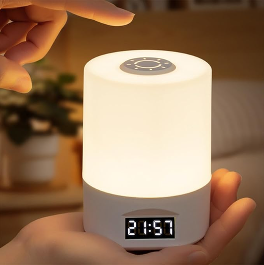 Rechargeable LED Desk Lamp, 3 Color Modes Eye Caring Night Light, Dimmable Bedside Light for Bedroom Desk (White)