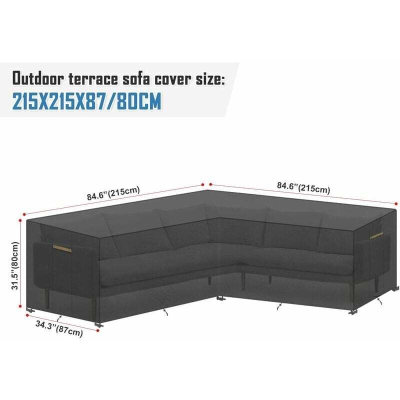 Waterproof Outdoor Sofa Cover – Durable Polyester Oxford for L-Shaped Corner Sofas