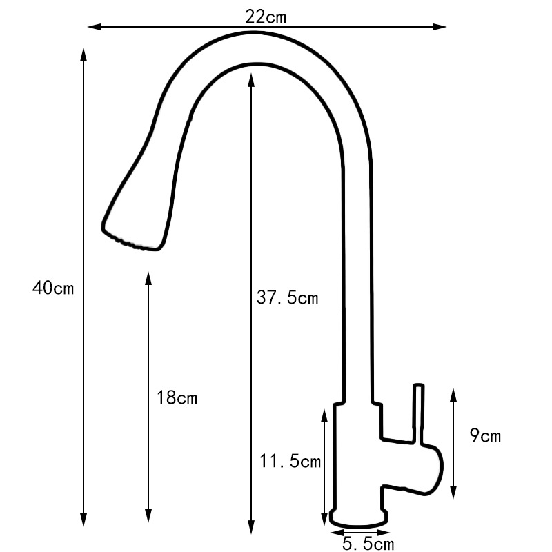 Black Kitchen Faucet – Stainless Steel Pull-Down Sprayer with 2 Spray Modes
