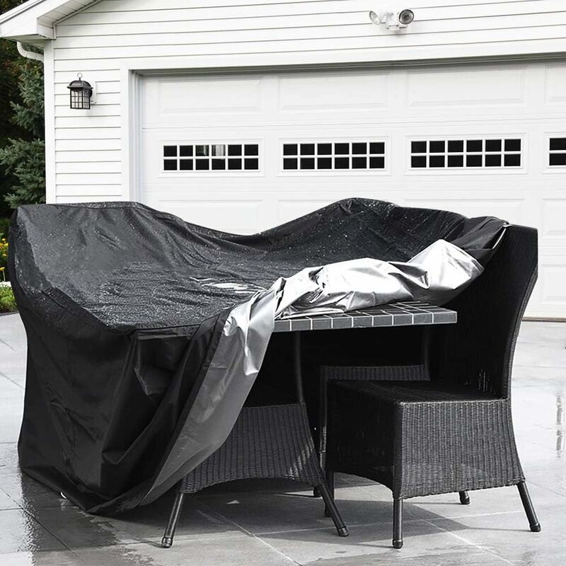 Garden Furniture Cover – Waterproof, Anti-UV 210T Polyester, 200x160x70cm, Black