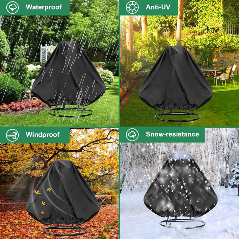 Hanging Chair Cover – Waterproof, Windproof, UV Protection, Heavy Duty Oxford Fabric