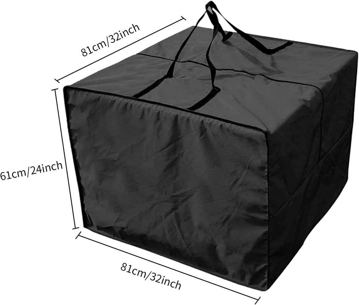 Storage bag - Furniture cover - Garden furniture cover - Storage bag for seat cushion - Oxford fabric storage bag - Waterproof storage bag - dust cover - with storage bag - with zipper, handles - for garden furniture, clothing, cushions - 81*81*61 cm - bl